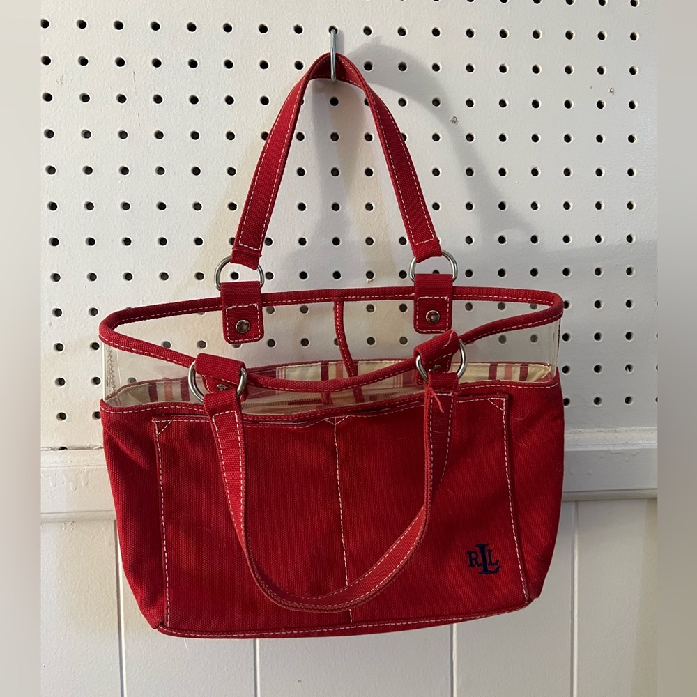 Lauren RALPH LAUREN red hand purse